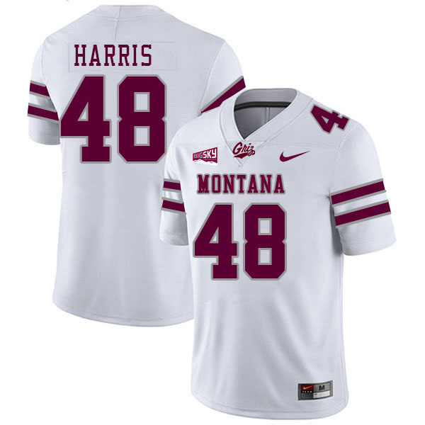 Montana Grizzlies #48 Hayden Harris College Football Jerseys Stitched Sale-White